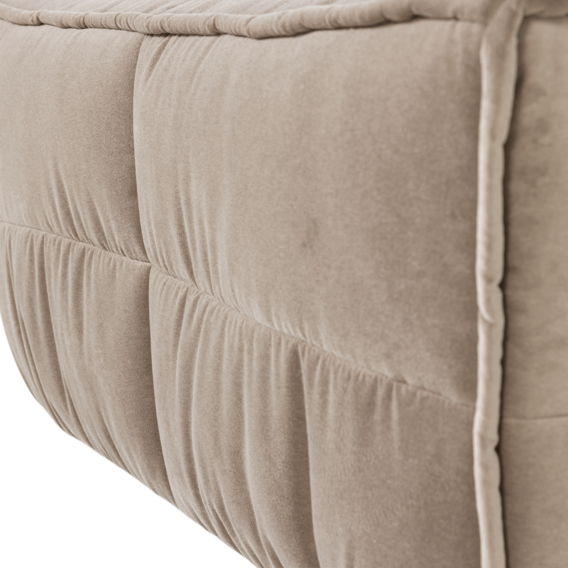 Cluster Hocker Velvet Chocolade Warm Taupe