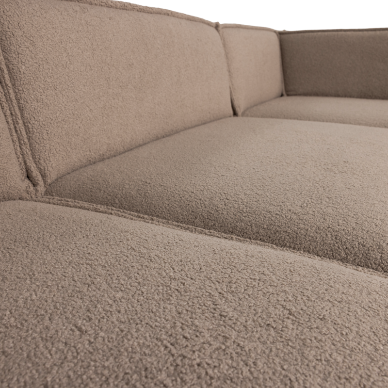WOOOD-collectie Manu Chaise Longue Bank Rechts Teddy Taupe [Fsc]