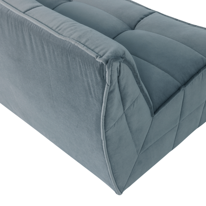 Cluster 3-Zits Bank Velvet Turquoise Blauw