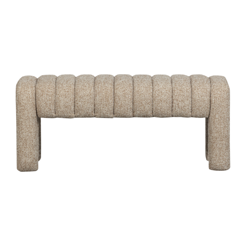 WOOOD-collectie Frex Gestoffeerd Bankje Boucle Bruin [Fsc]