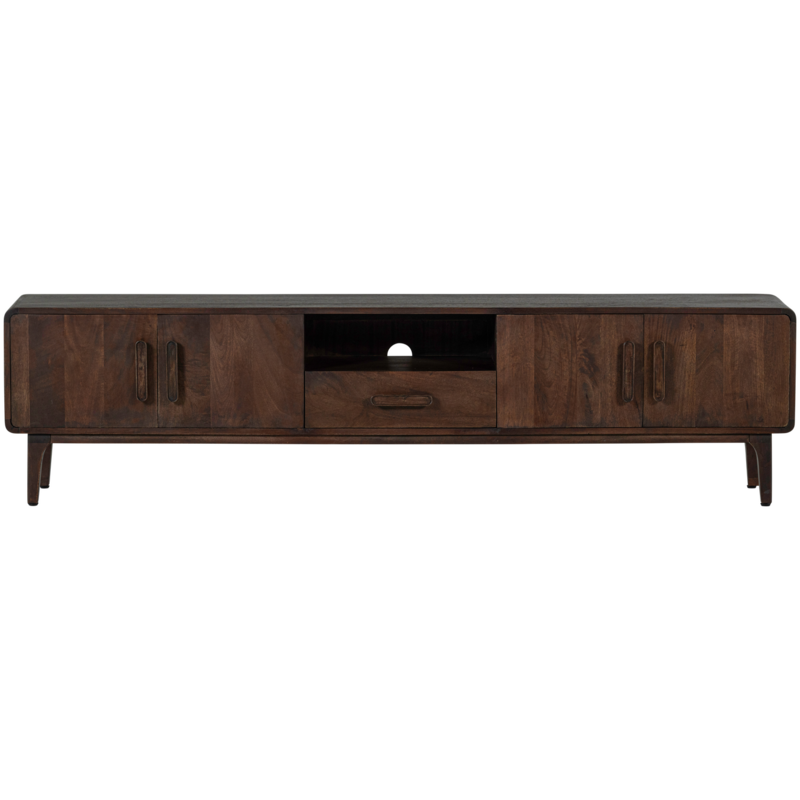 WOOOD-collectie Liya Tv Meubel 200 Cm Mangohout Donkerbruin