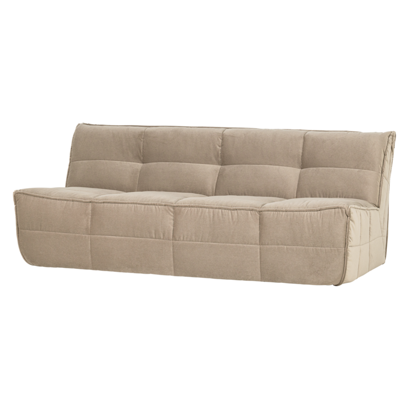 Cluster 3-Zits Bank Velvet Zacht Beige