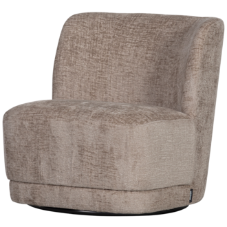 WOOOD Atty Draaifauteuil Velvet Zand