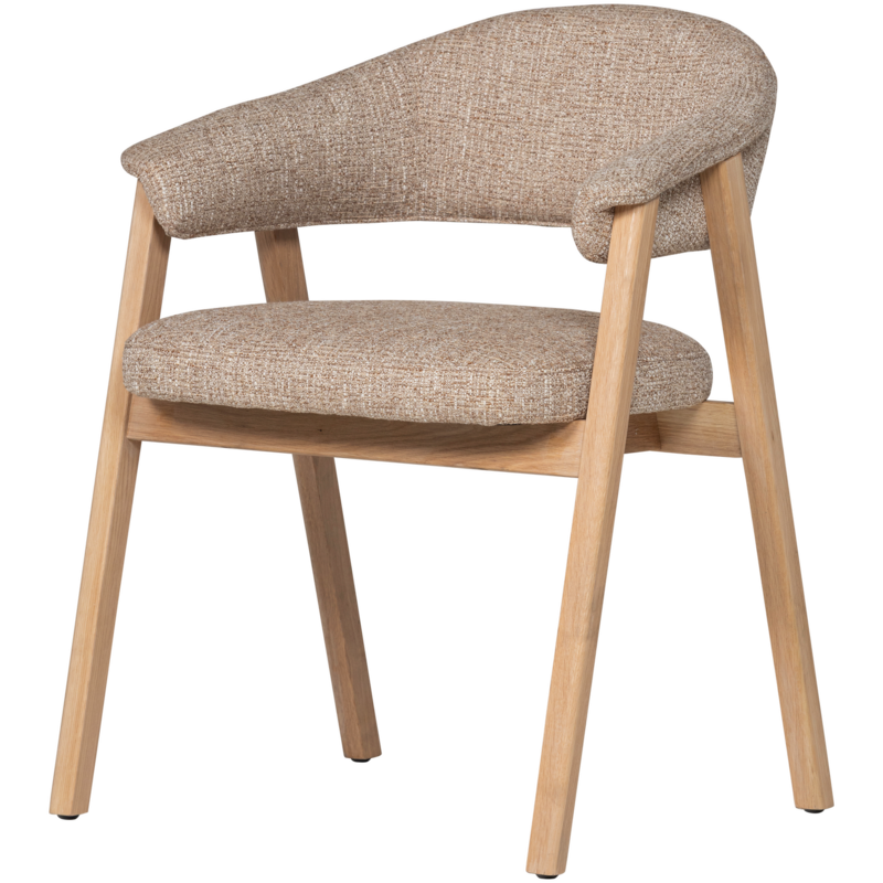 WOOOD-collectie Tunar Eetkamerstoel Met Armleuning Hout Naturel [Fsc] (Set Of 2)