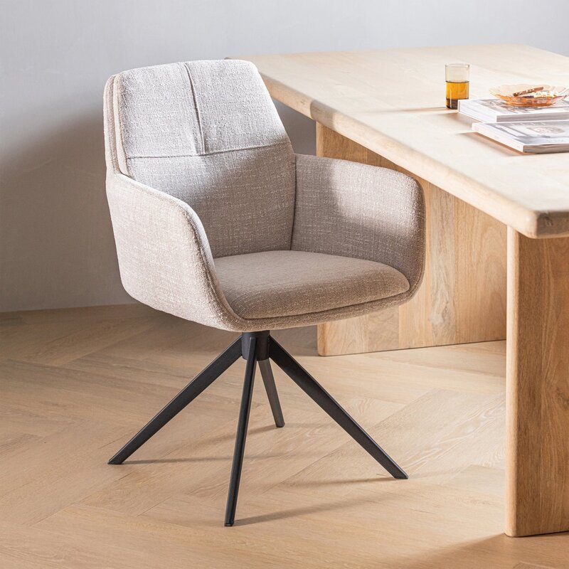 WOOOD-collectie Grant Eetkamerstoel Naturel Melange [Fsc]