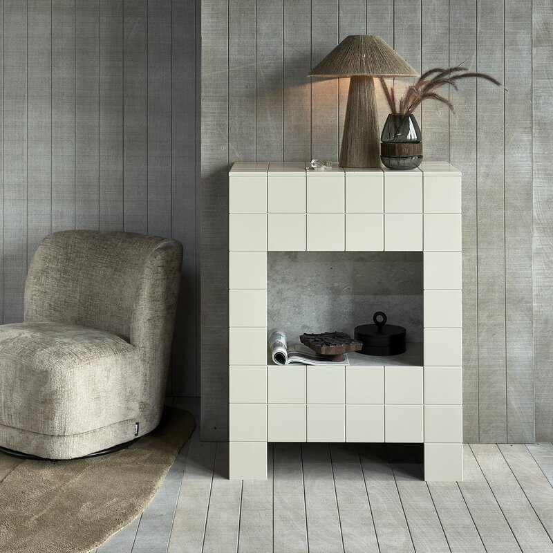 WOOOD-collectie Atty Draaifauteuil Velvet Zand