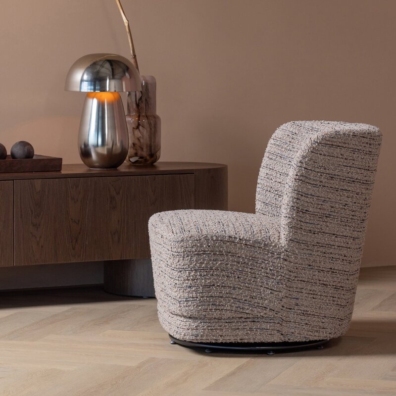 WOOOD-collectie Atty Draaifauteuil Grove Melange Beige [Fsc]