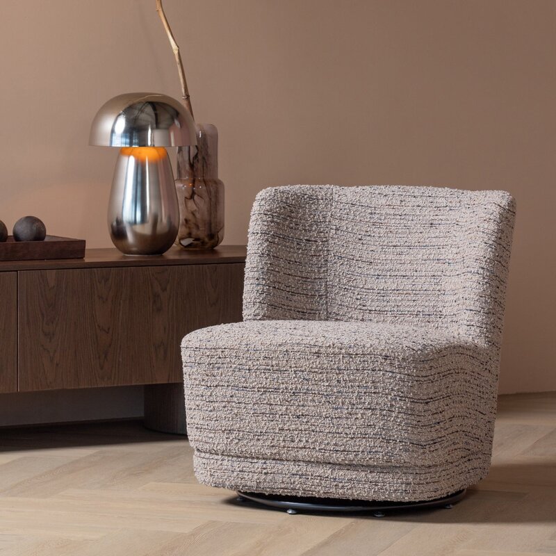 WOOOD-collectie Atty Draaifauteuil Grove Melange Beige [Fsc]