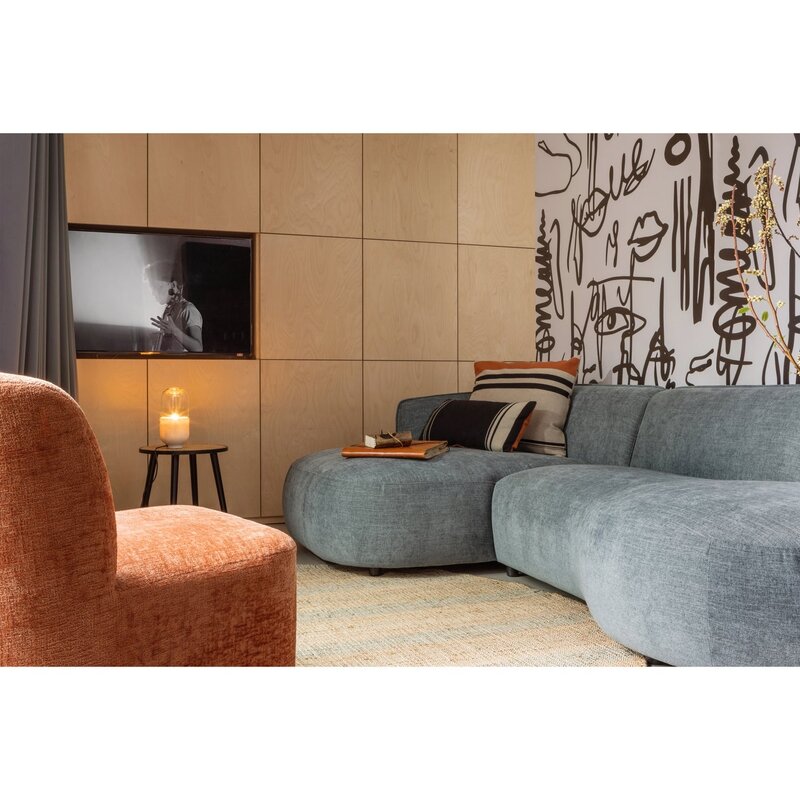 WOOOD-collectie Atty Draaifauteuil Velvet Oranje