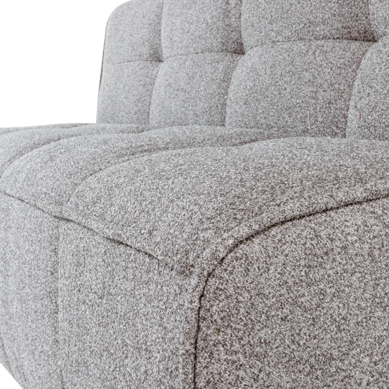 Cluster Eetbankje Met Rugleuning Boucle Warm Grijs
