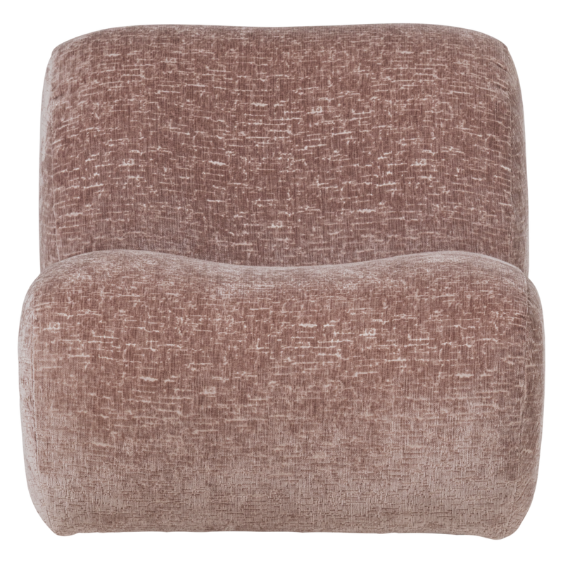 WOOOD-collectie Nomu Fauteuil Craquele Velvet Lichtroze [Fsc]