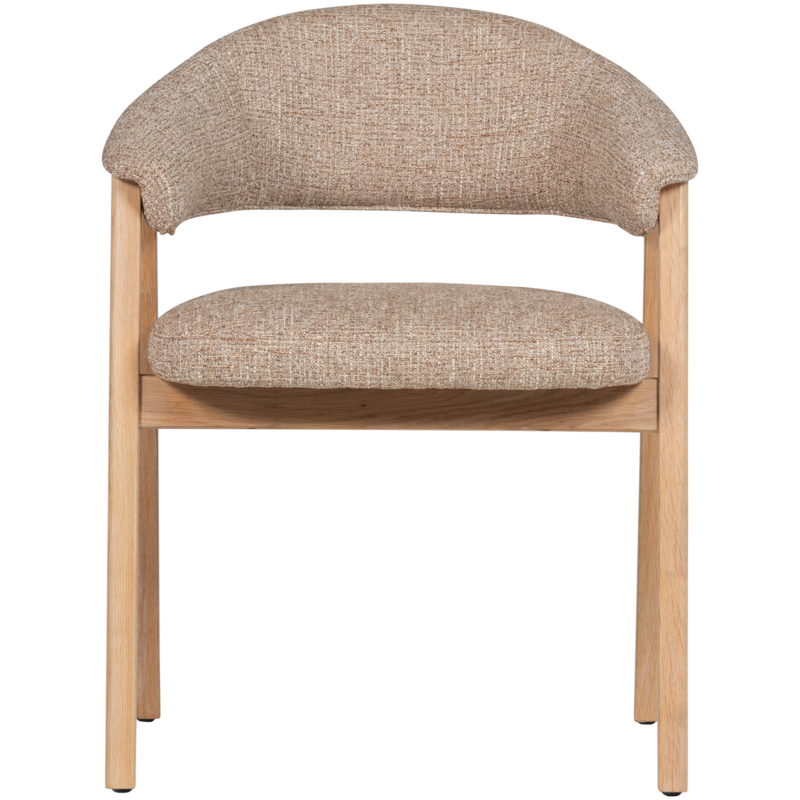 WOOOD-collectie Tunar Eetkamerstoel Met Armleuning Hout Naturel [Fsc] (Set Of 2)