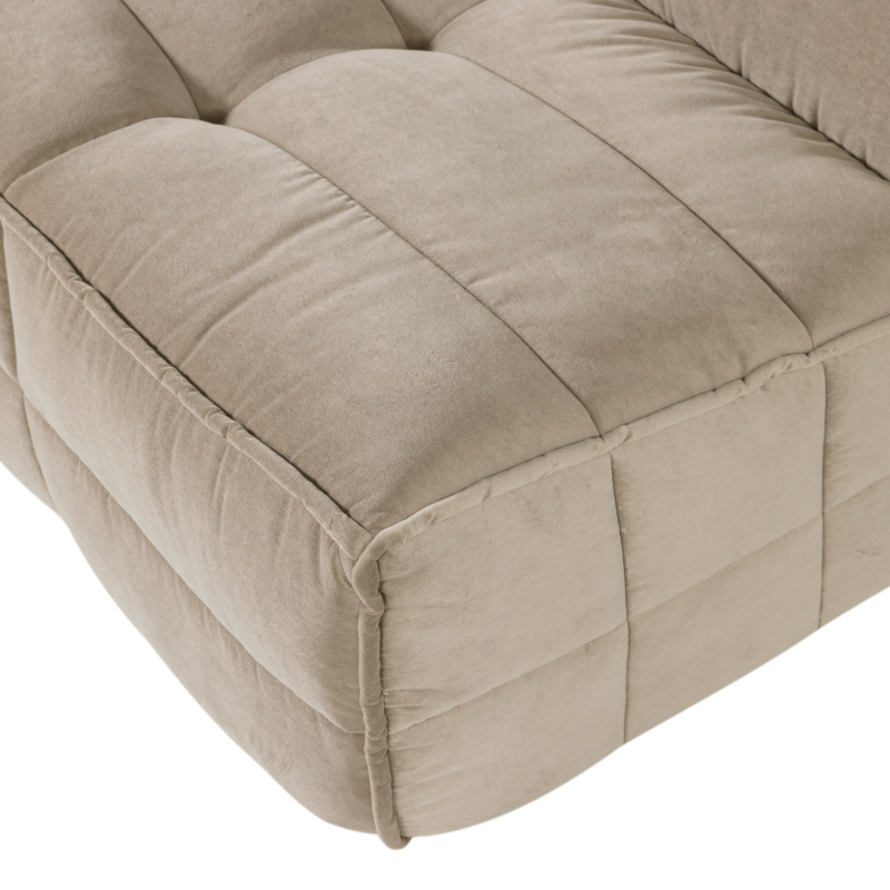 Cluster 3-Zits Bank Velvet Zacht Beige