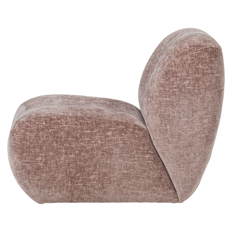 WOOOD-collectie Nomu Fauteuil Craquele Velvet Lichtroze [Fsc]