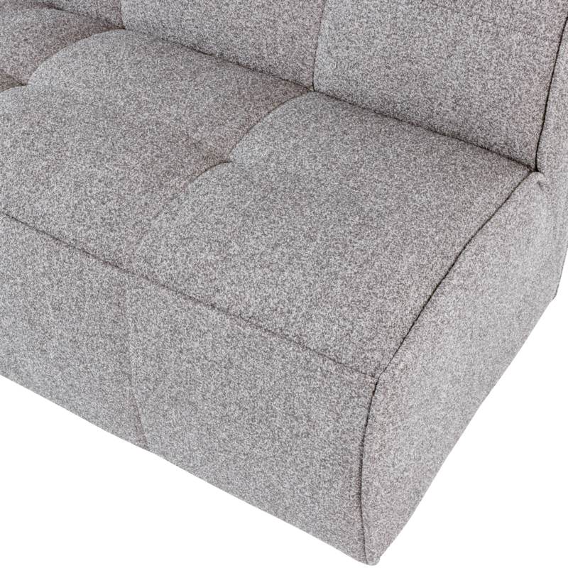 Cluster Eetbankje Met Rugleuning Boucle Warm Grijs