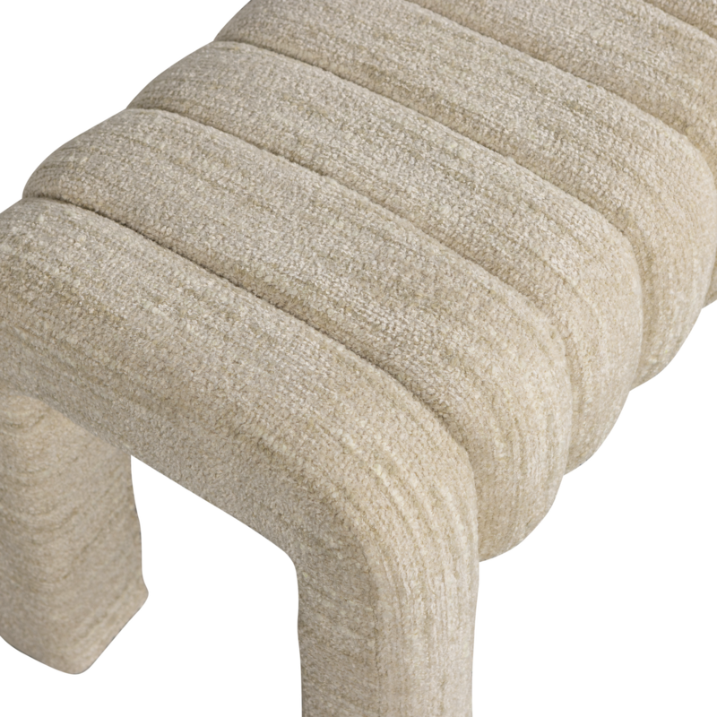 WOOOD-collectie Frex Gestoffeerd Bankje Boucle Naturel [Fsc]
