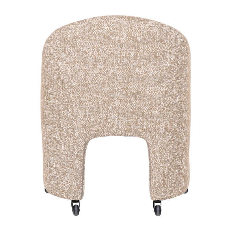 WOOOD-collectie Cordo Eetkamerstoel Met Wielen Melange Naturel [Fsc]