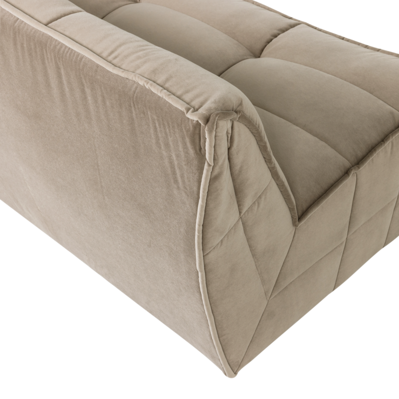 Cluster 3-Zits Bank Velvet Zacht Beige