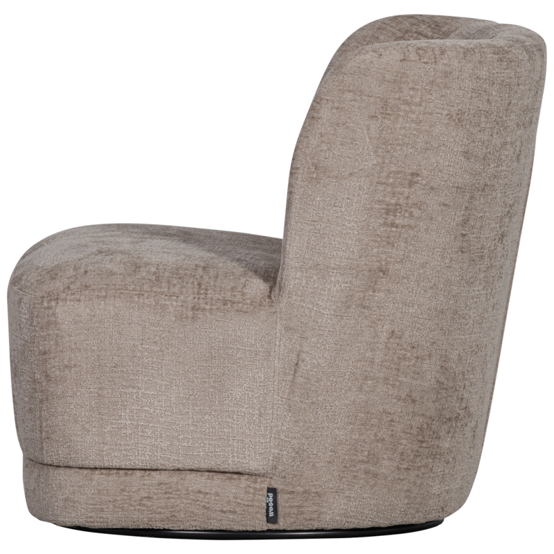 WOOOD-collectie Atty Draaifauteuil Velvet Zand