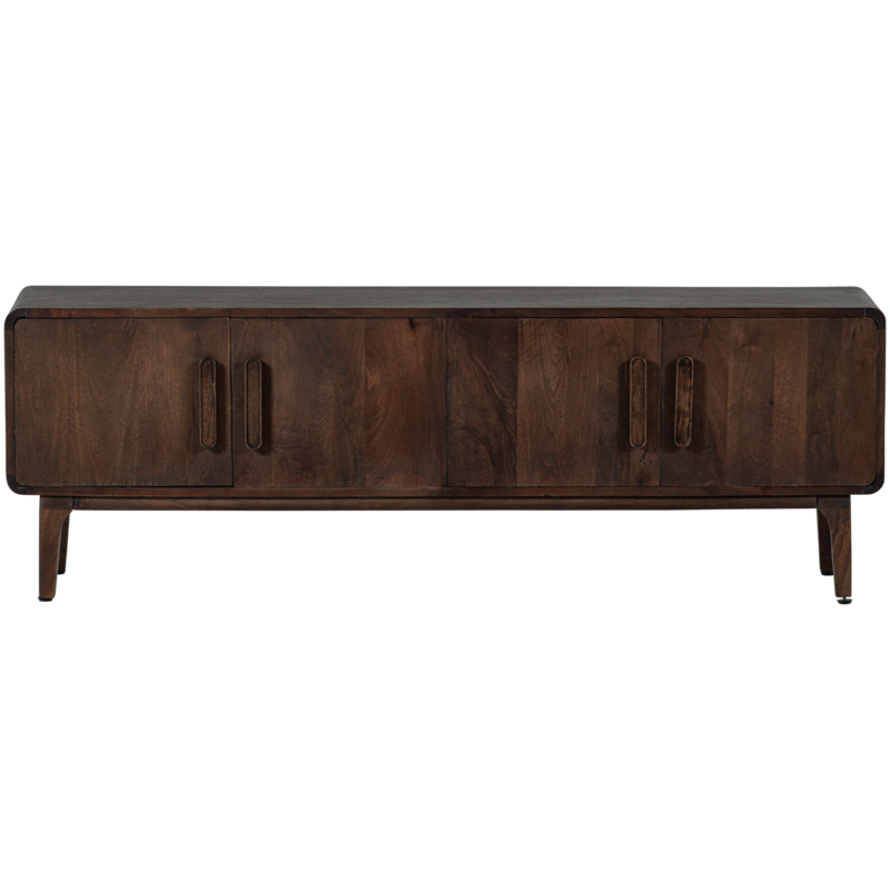 WOOOD-collectie Liya Tv Meubel 150 Cm Mangohout Donkerbruin