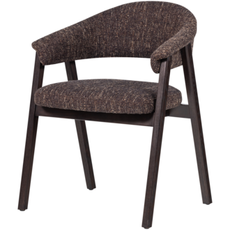 WOOOD Tunar Eetkamerstoel Met Armleuning Hout Donkerbruin [Fsc] (Set Of 2)