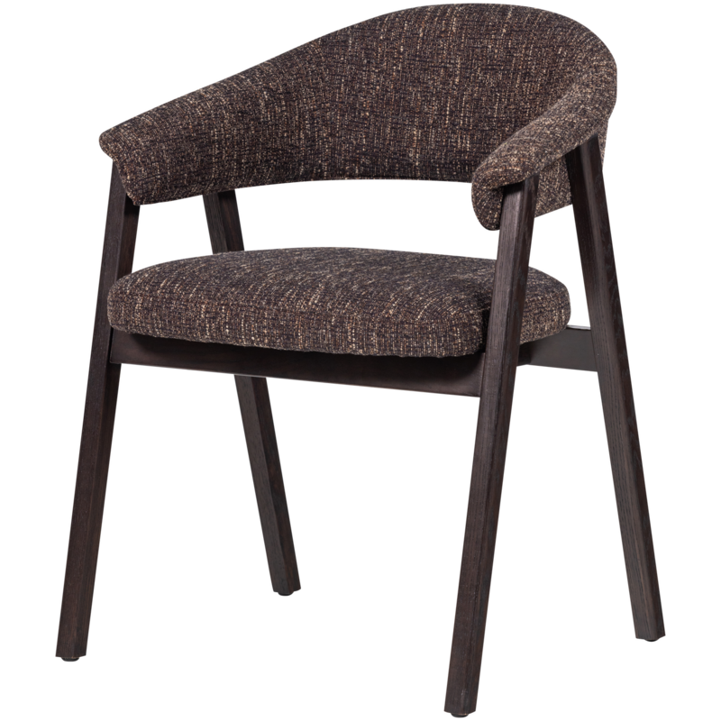 WOOOD-collectie Tunar Eetkamerstoel Met Armleuning Hout Donkerbruin [Fsc] (Set Of 2)