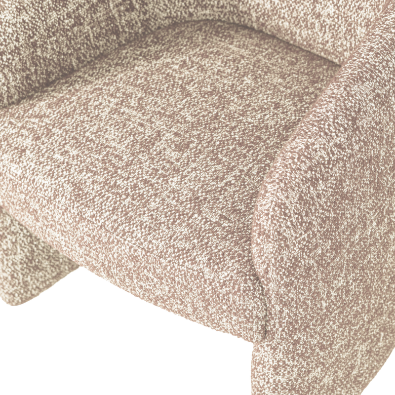WOOOD-collectie Cordo Eetkamerstoel Met Wielen Melange Naturel [Fsc]
