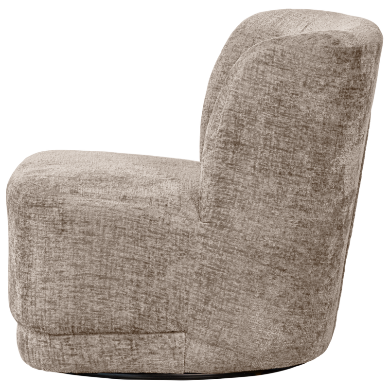 WOOOD-collectie Atty Draaifauteuil Velvet Zand