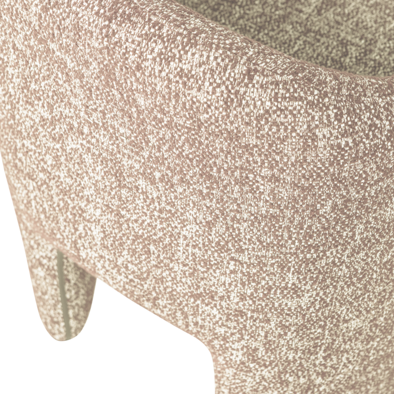 WOOOD-collectie Cordo Eetkamerstoel Met Wielen Melange Naturel [Fsc]