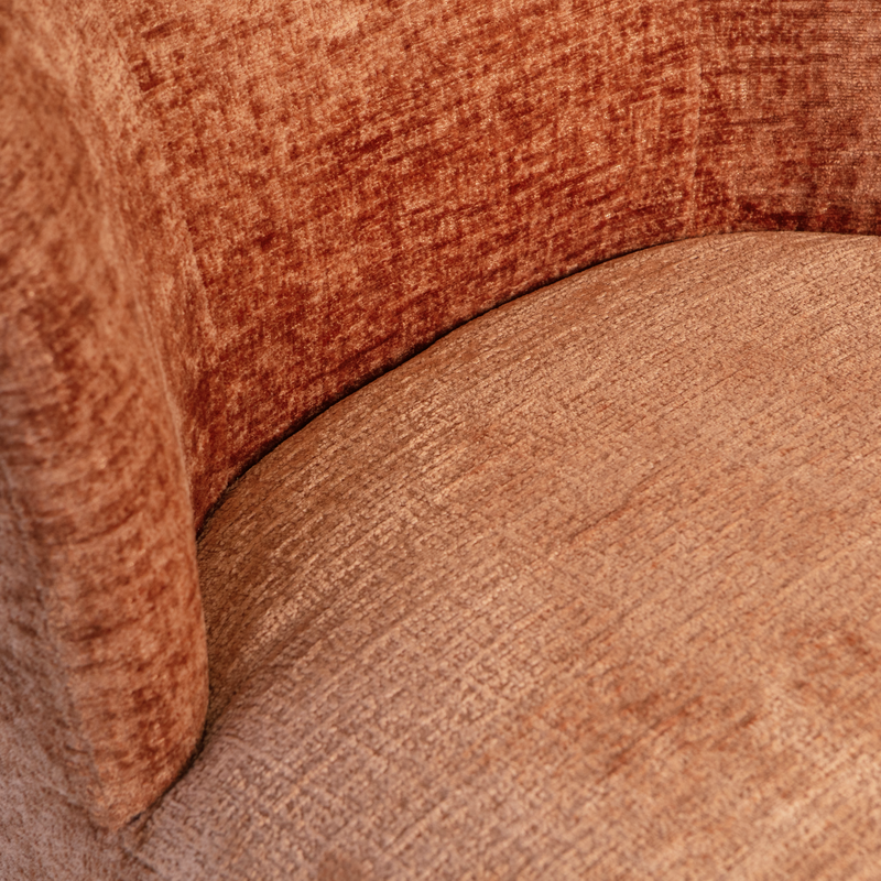 WOOOD-collectie Atty Draaifauteuil Velvet Oranje