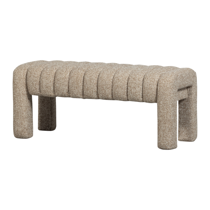 WOOOD-collectie Frex Gestoffeerd Bankje Boucle Bruin [Fsc]