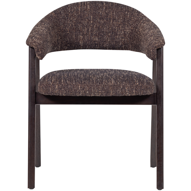 WOOOD-collectie Tunar Eetkamerstoel Met Armleuning Hout Donkerbruin [Fsc] (Set Of 2)