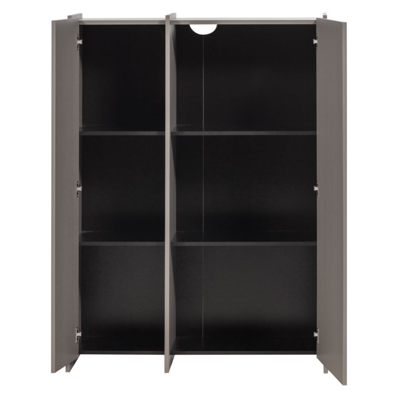 WOOOD-collectie Brock 2-Deurs Kast Essen Fineer Warmgrijs [Fsc]