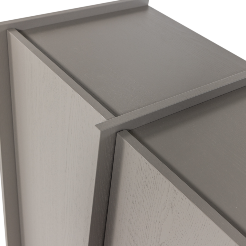 WOOOD-collectie Brock 2-Deurs Kast Essen Fineer Warmgrijs [Fsc]