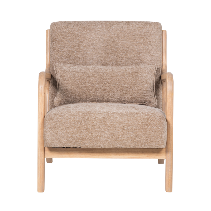 WOOOD-collectie Mark Chenille Armchair Sand