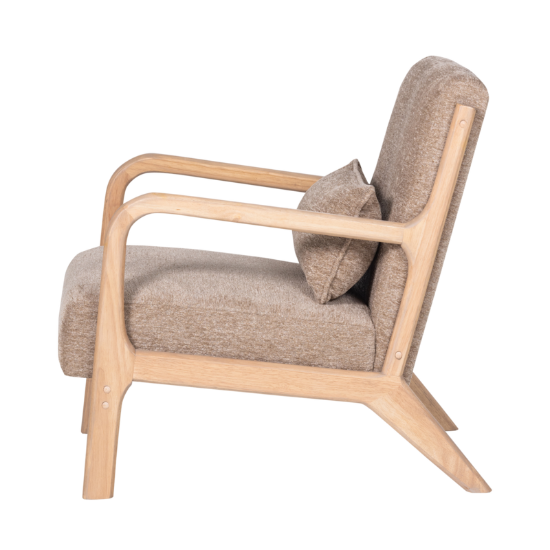 WOOOD-collectie Mark Chenille Armchair Sand
