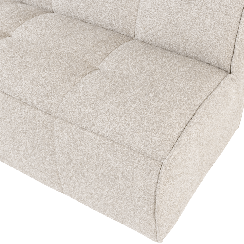 Cluster Eetbankje Met Rugleuning Boucle Zand Beige
