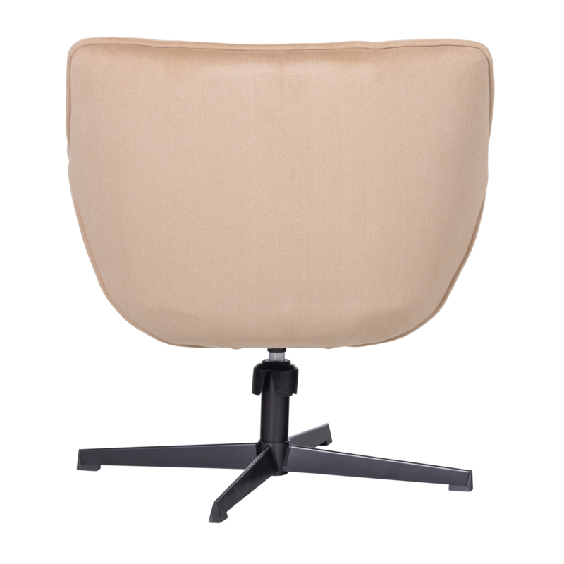 WOOOD-collectie Wibo Draaifauteuil Mat Velvet Zand [Fsc]