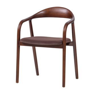 WOOOD Bran Eetkamerstoel Beukenhout Velvet Bruin [Fsc] (Set Of 2)