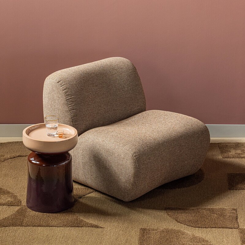 WOOOD-collectie Nomu Fauteuil Grove Chenille Lichtbruin [Fsc]