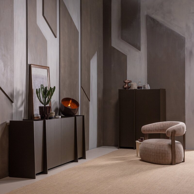 WOOOD-collectie Foon Armchair 3D Structured Fabric Sand [FSC]