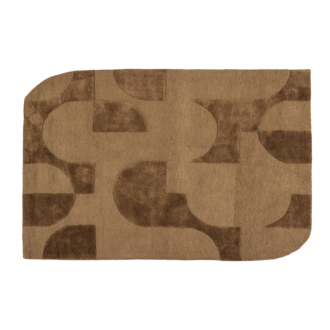 WOOOD Livo Vloerkleed Viscose/Wol Bruin 170X240 Cm