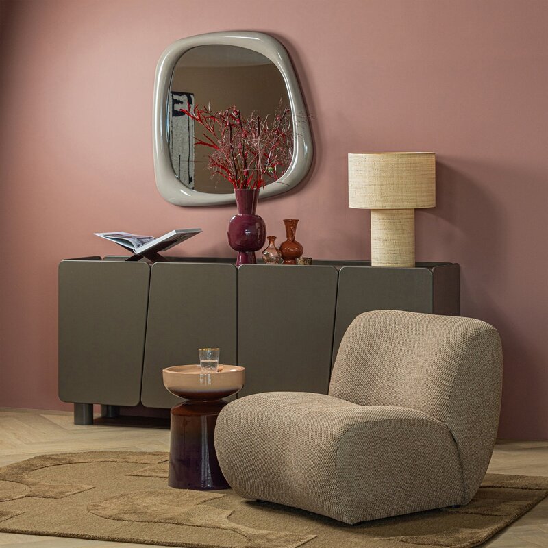 WOOOD-collectie Nomu Fauteuil Grove Chenille Lichtbruin [Fsc]
