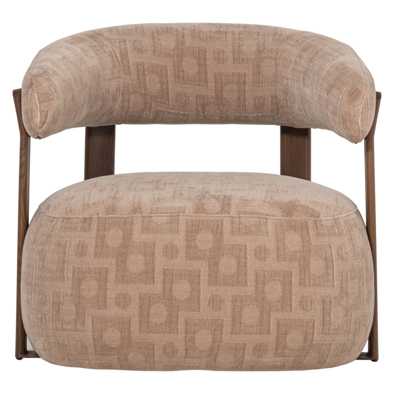 WOOOD-collectie Foon Armchair 3D Structured Fabric Sand [FSC]