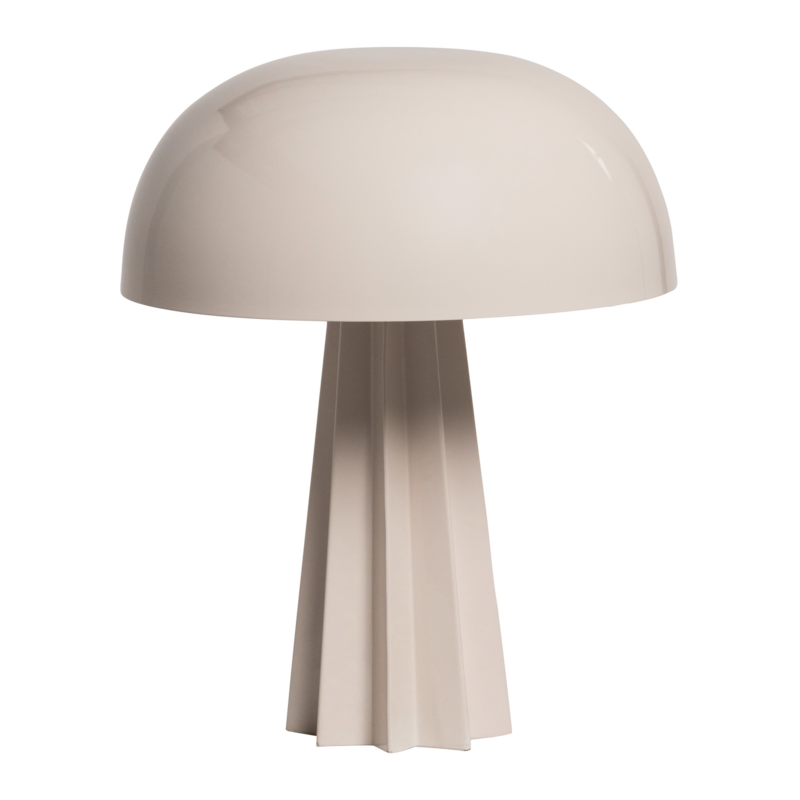 WOOOD-collectie Virel Tafellamp Metaal Hoogglans Lichtgrijs