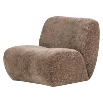 WOOOD Nomu Fauteuil Craquele Velvet Lichtbruin [Fsc]