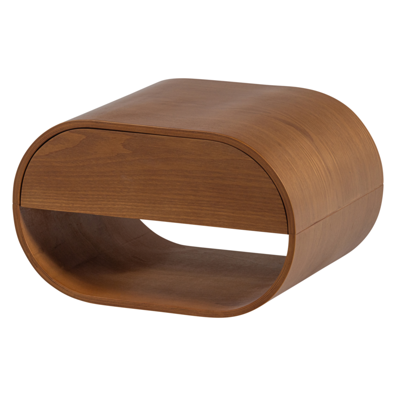 WOOOD-collectie Momo Hangend Ladekast/Nachtkastje Hout Bruin [Fsc]