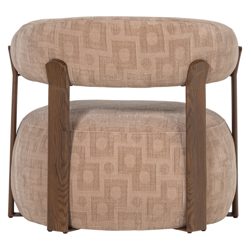 WOOOD-collectie Foon Armchair 3D Structured Fabric Sand [FSC]