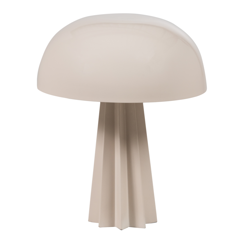 WOOOD-collectie Virel Tafellamp Metaal Hoogglans Lichtgrijs