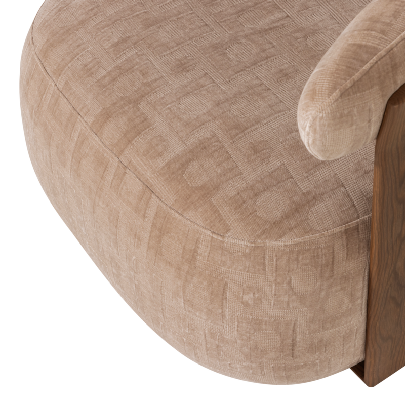 WOOOD-collectie Foon Armchair 3D Structured Fabric Sand [FSC]